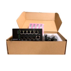 Mini OLT 4PON Hioso con 4 sfp +10dbi – Mini OLT Profesional para ISP y FTTH