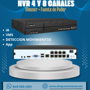 NVR 4 y 8 canales HD
